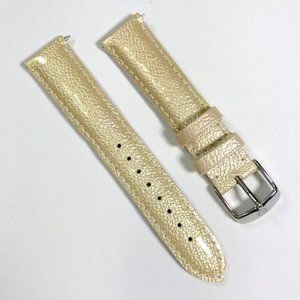 Michele Pearlized Leather Watch Strap, 18mm